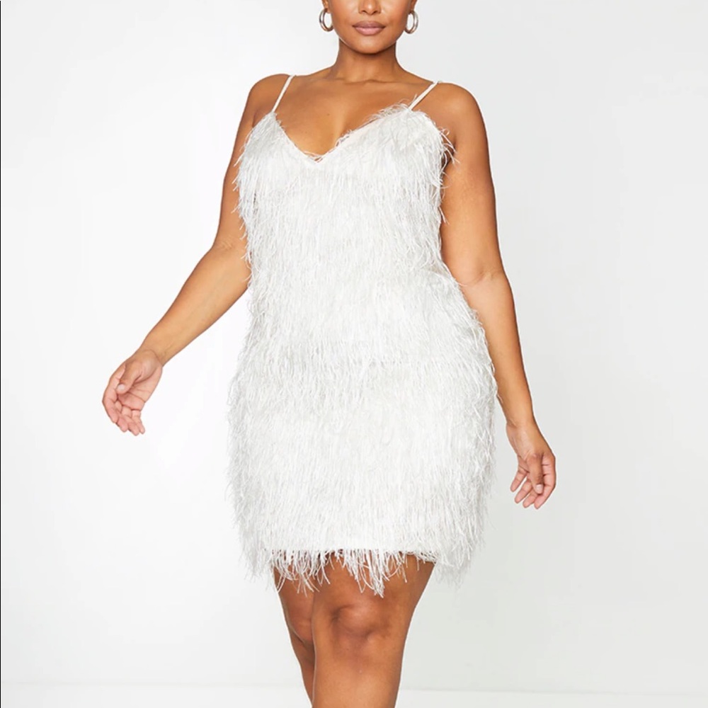 Cream Textured Bodycon Dress- NEW
